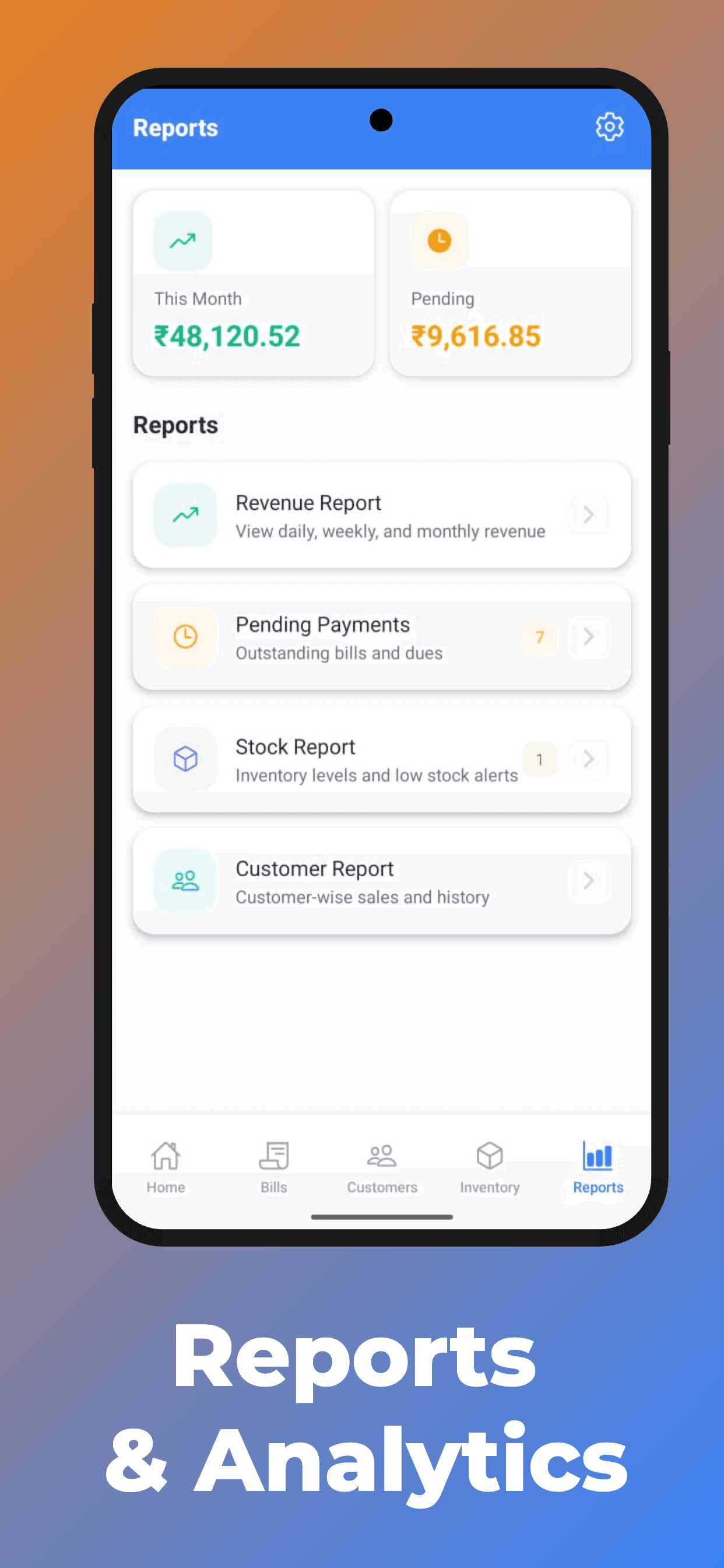 Reports and analytics